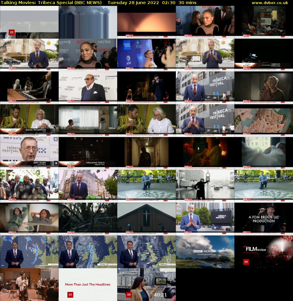 Talking Movies: Tribeca Special (BBC NEWS) Tuesday 28 June 2022 02:30 - 03:00