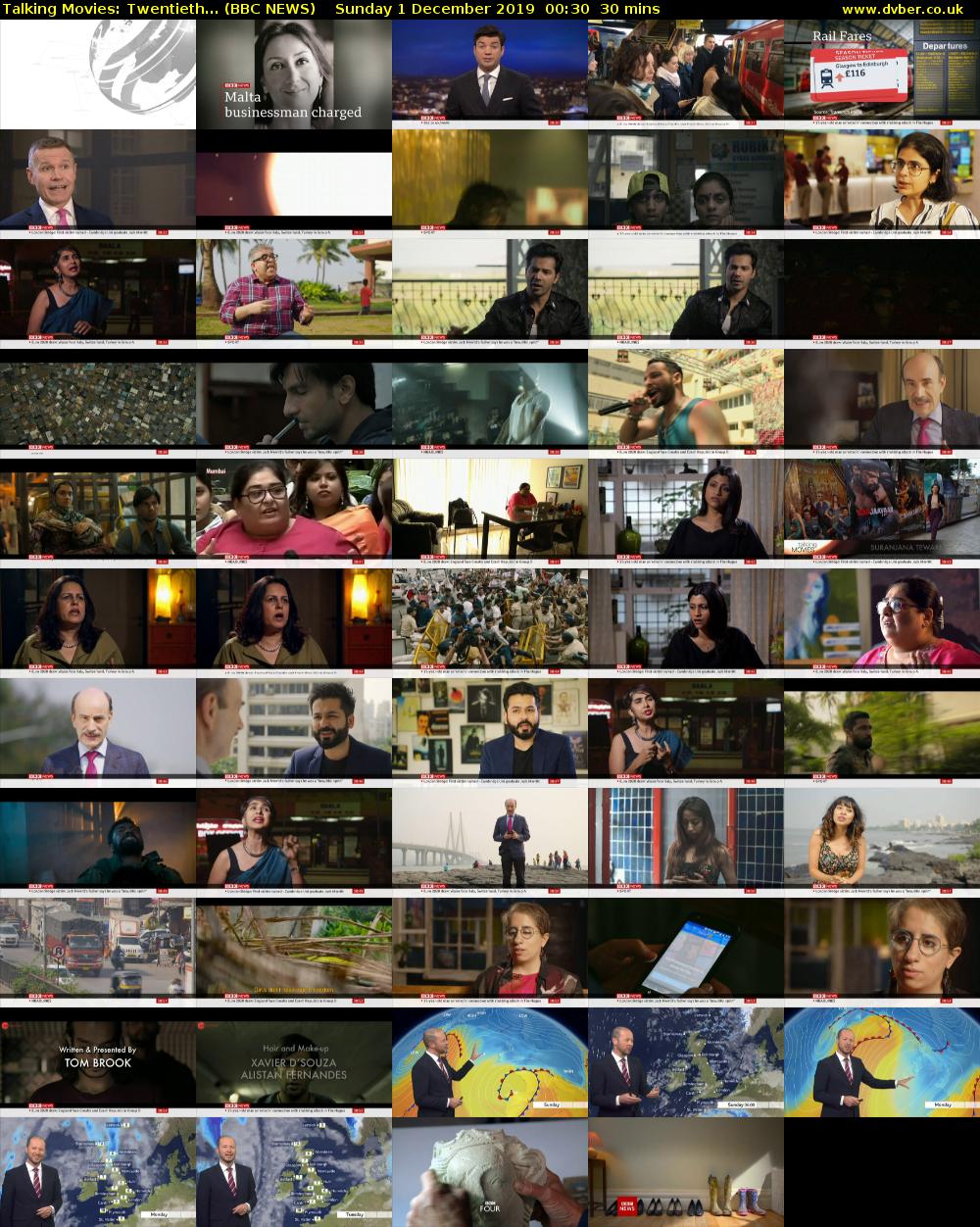 Talking Movies: Twentieth... (BBC NEWS) Sunday 1 December 2019 00:30 - 01:00