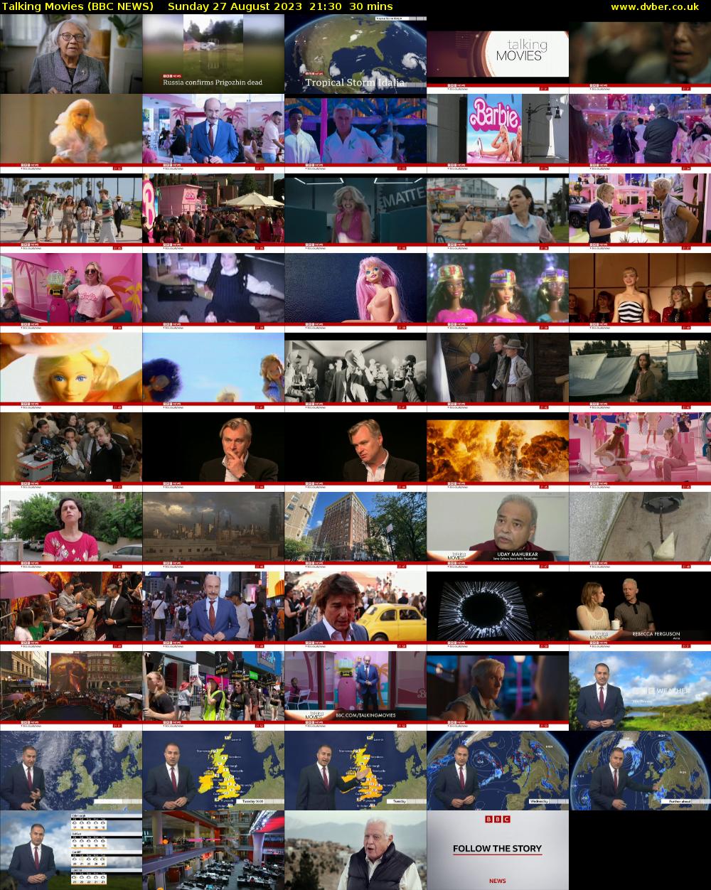 Talking Movies (BBC NEWS) Sunday 27 August 2023 21:30 - 22:00