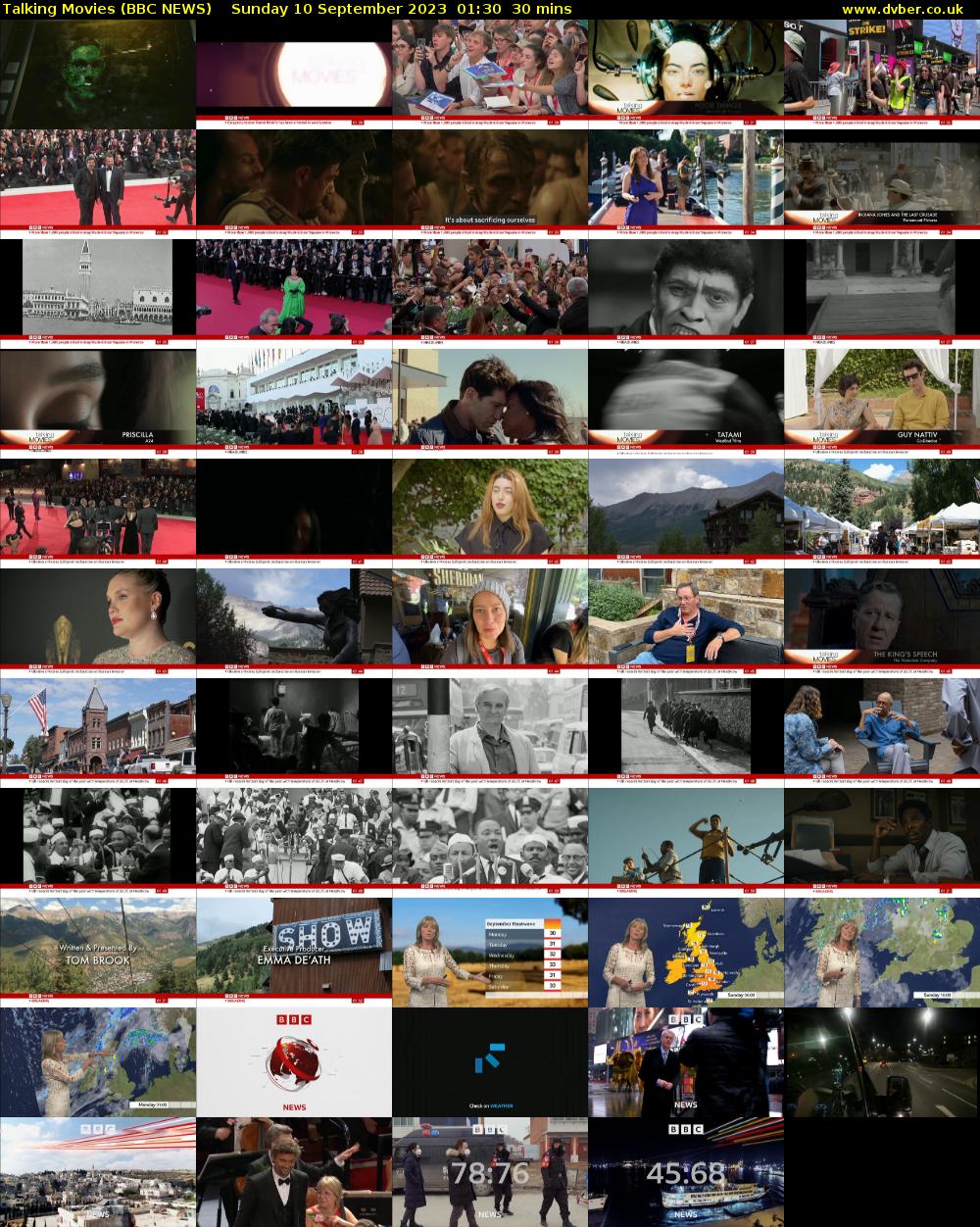 Talking Movies (BBC NEWS) Sunday 10 September 2023 01:30 - 02:00