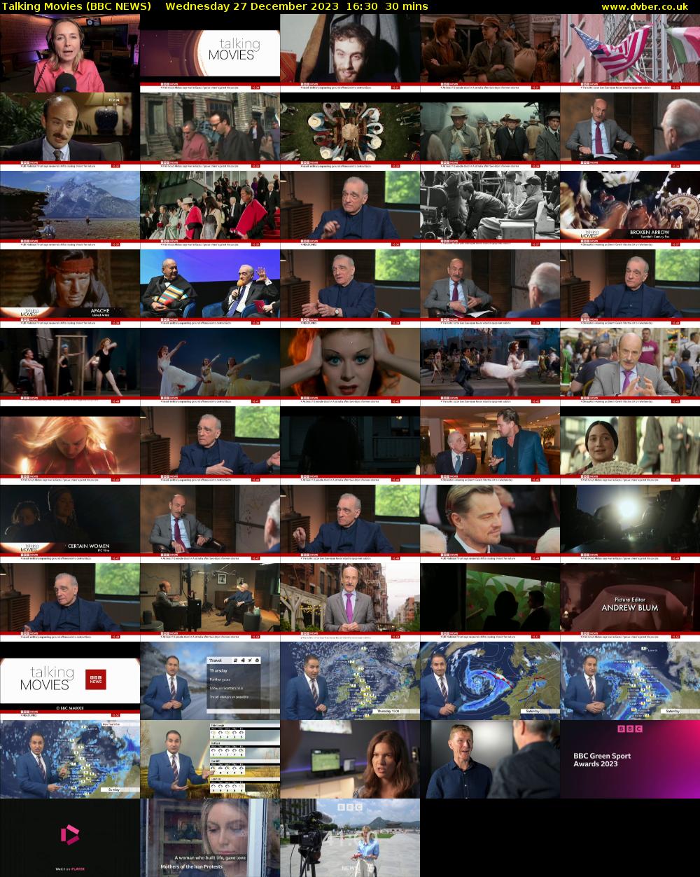 Talking Movies (BBC NEWS) Wednesday 27 December 2023 16:30 - 17:00