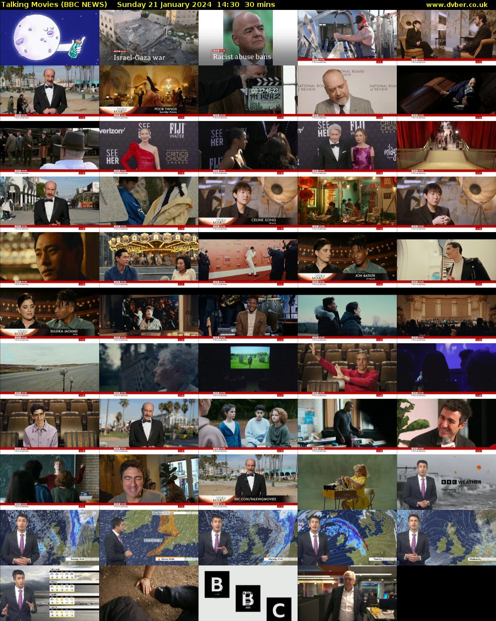 Talking Movies (BBC NEWS) Sunday 21 January 2024 14:30 - 15:00