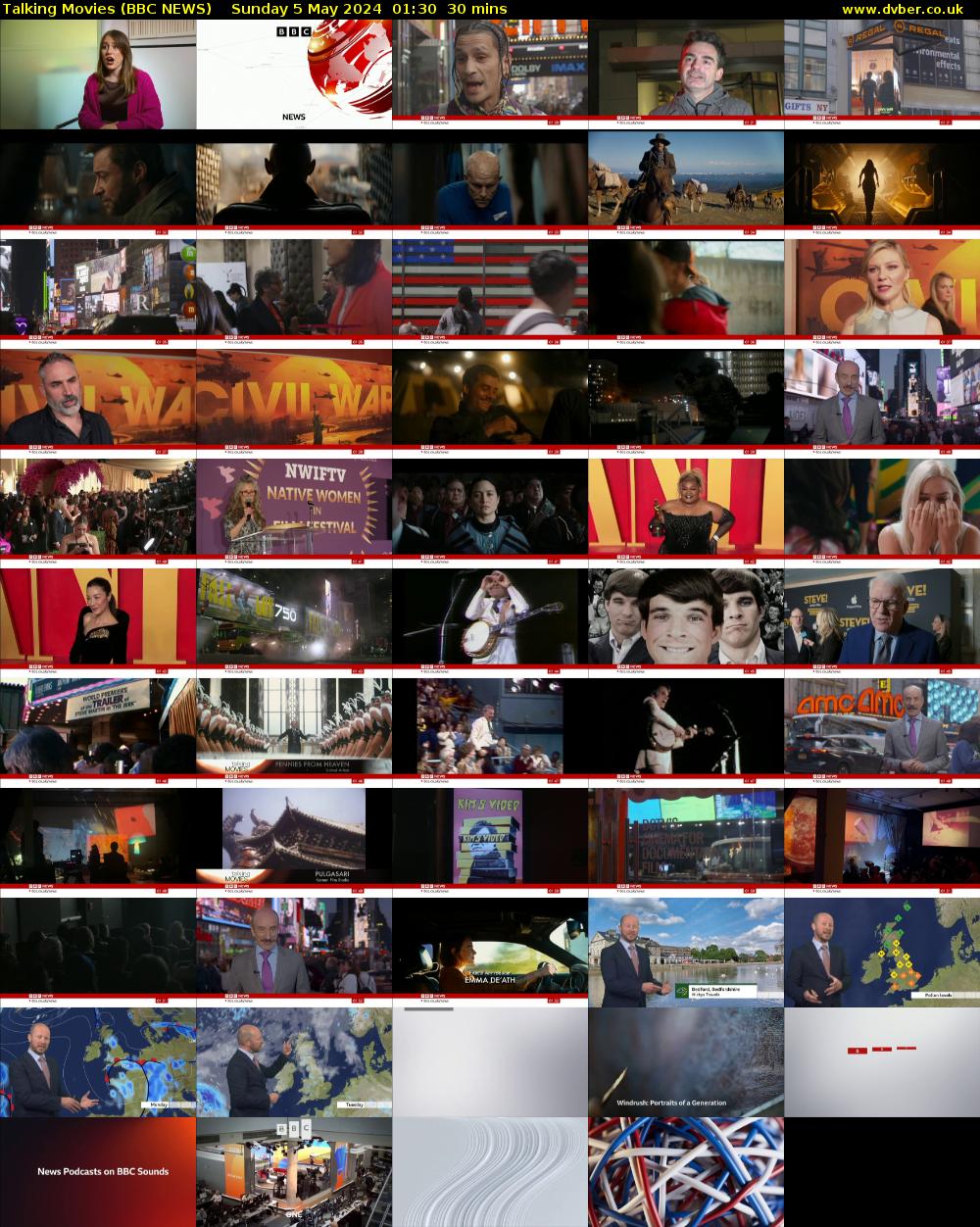 Talking Movies (BBC NEWS) Sunday 5 May 2024 01:30 - 02:00