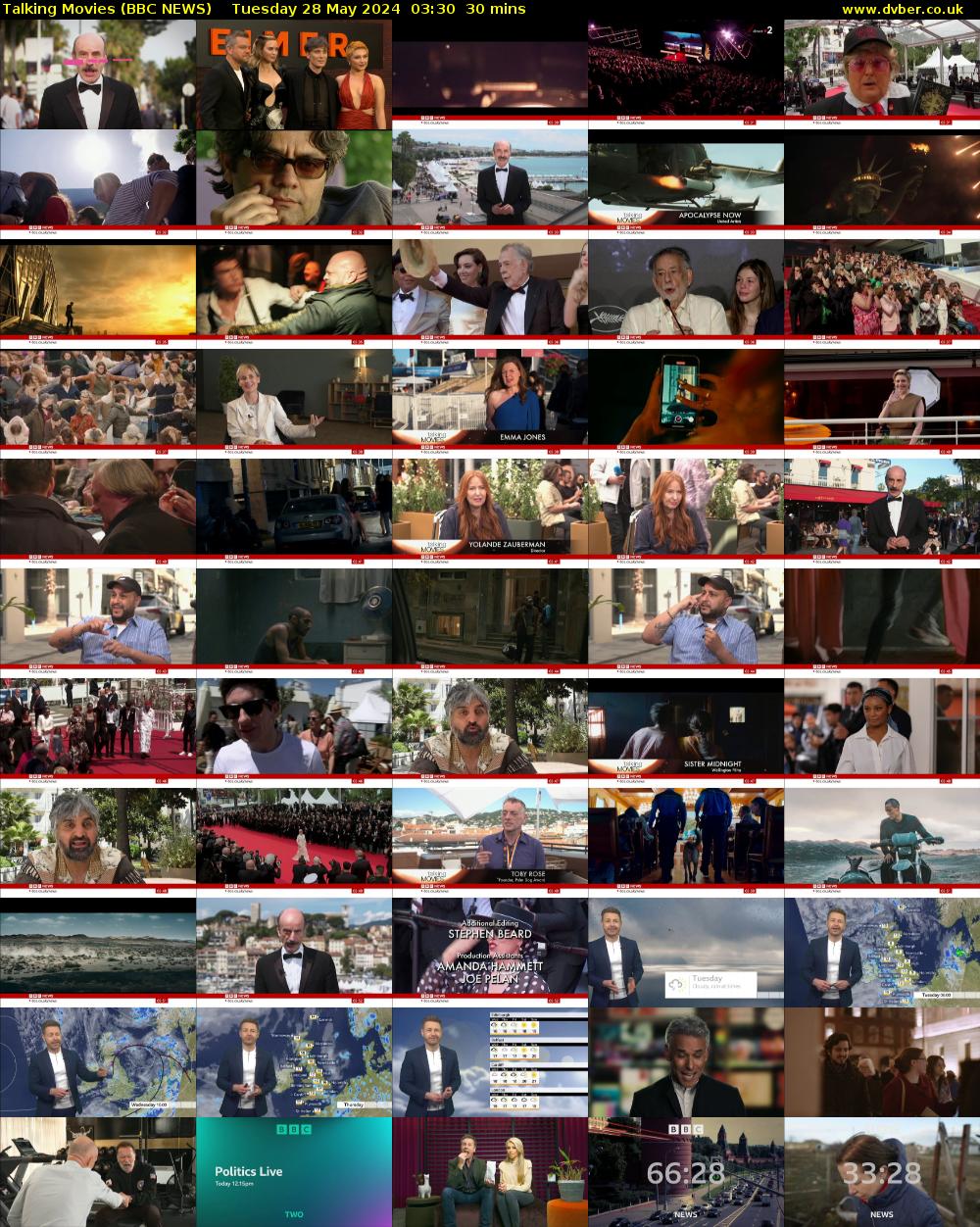 Talking Movies (BBC NEWS) Tuesday 28 May 2024 03:30 - 04:00