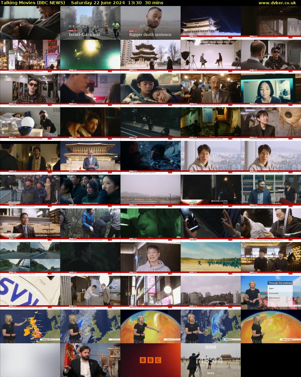 Talking Movies (BBC NEWS) Saturday 22 June 2024 13:30 - 14:00