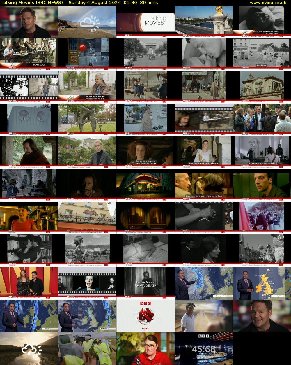Talking Movies (BBC NEWS) Sunday 4 August 2024 01:30 - 02:00