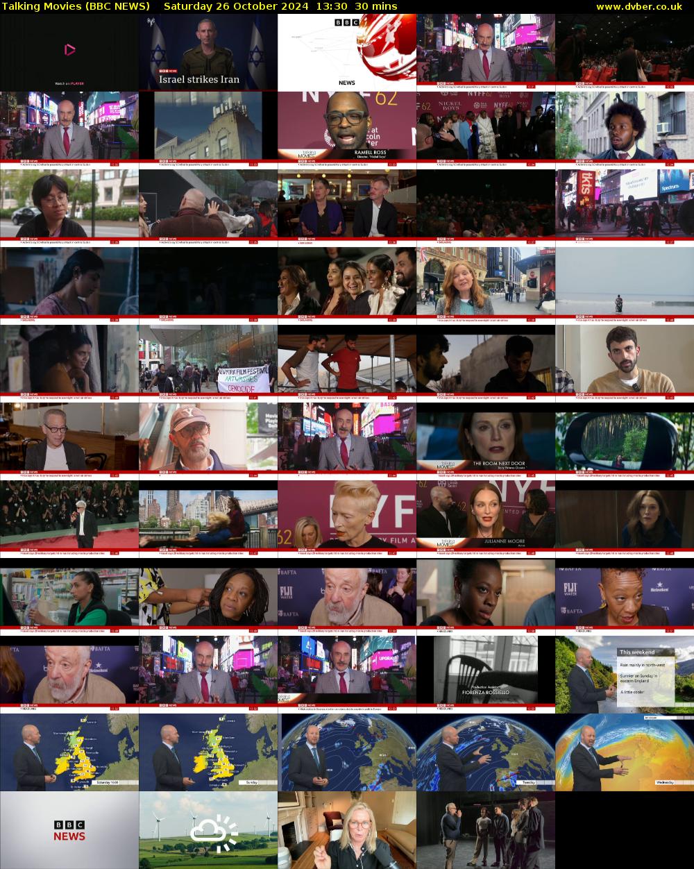 Talking Movies (BBC NEWS) Saturday 26 October 2024 13:30 - 14:00