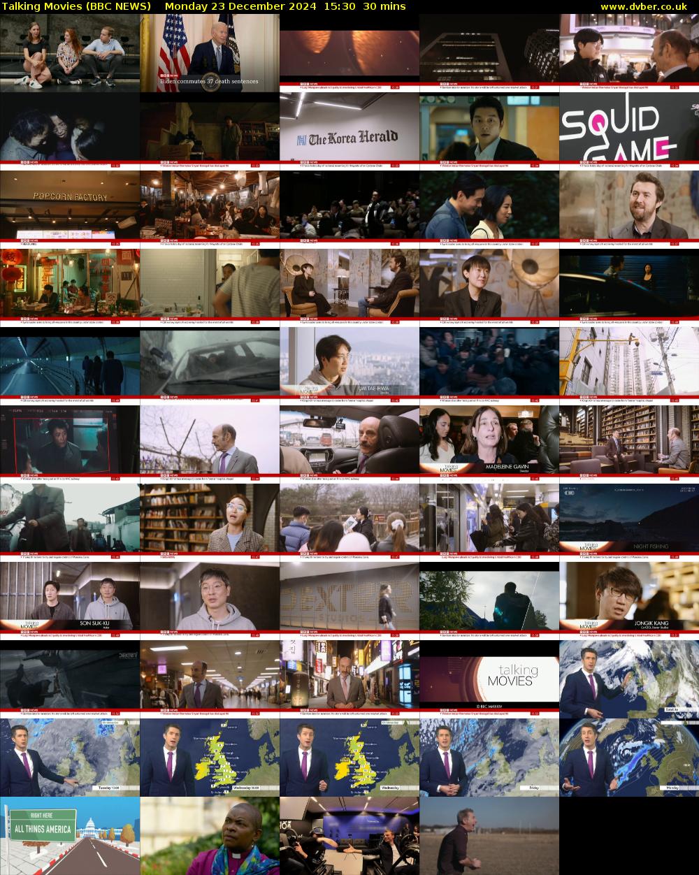 Talking Movies (BBC NEWS) Monday 23 December 2024 15:30 - 16:00
