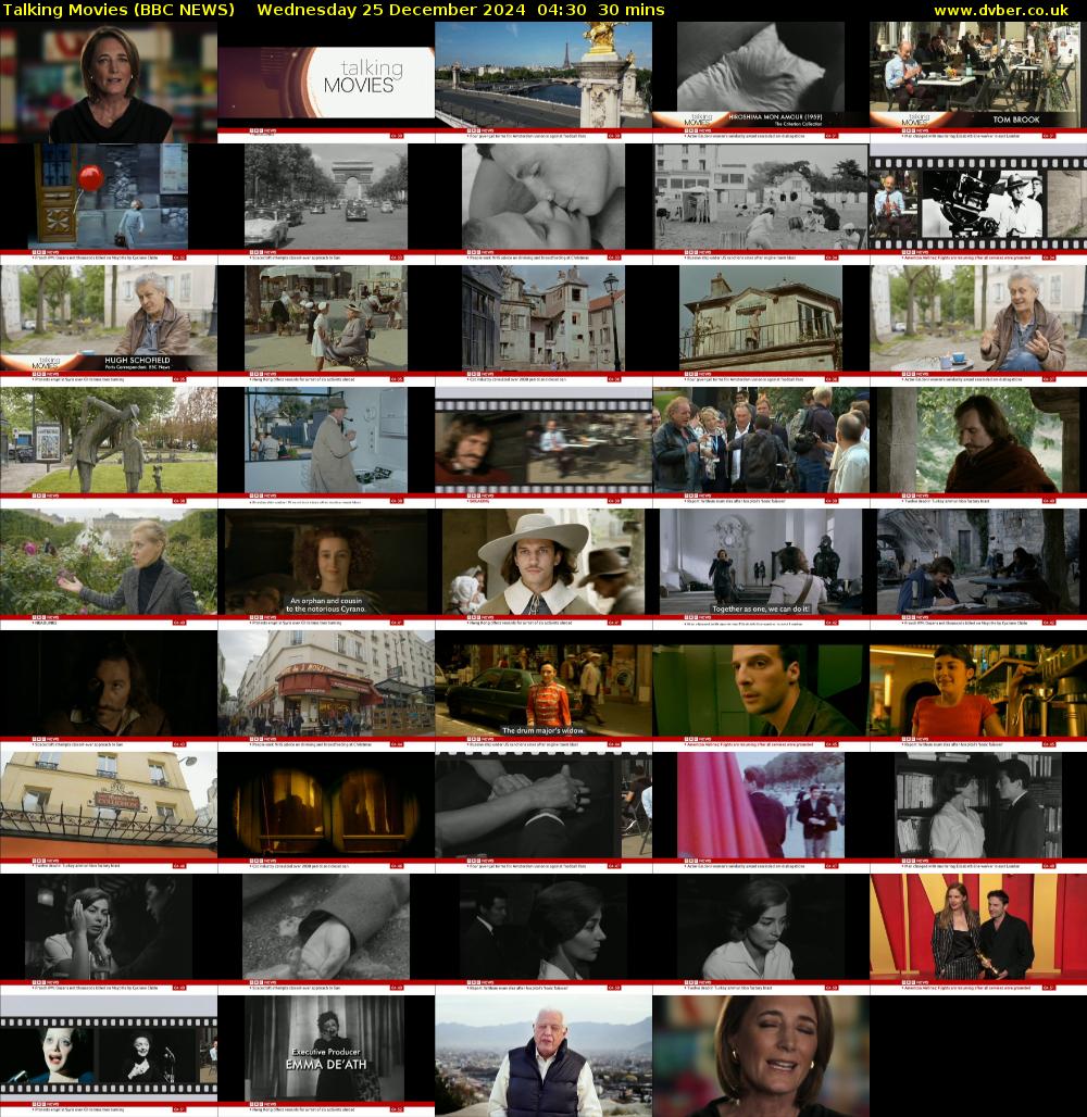 Talking Movies (BBC NEWS) Wednesday 25 December 2024 04:30 - 05:00