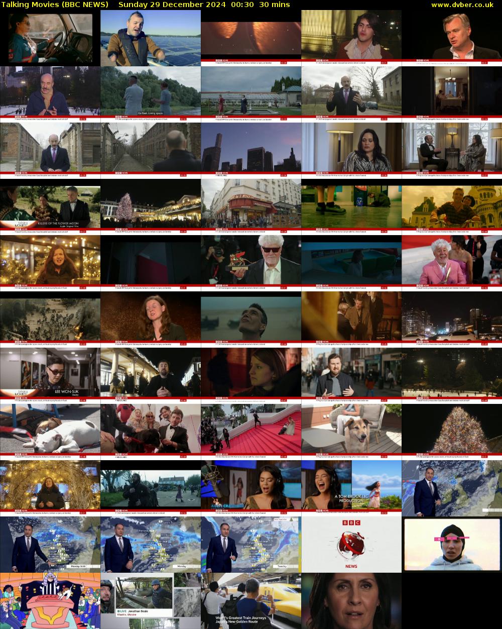 Talking Movies (BBC NEWS) Sunday 29 December 2024 00:30 - 01:00