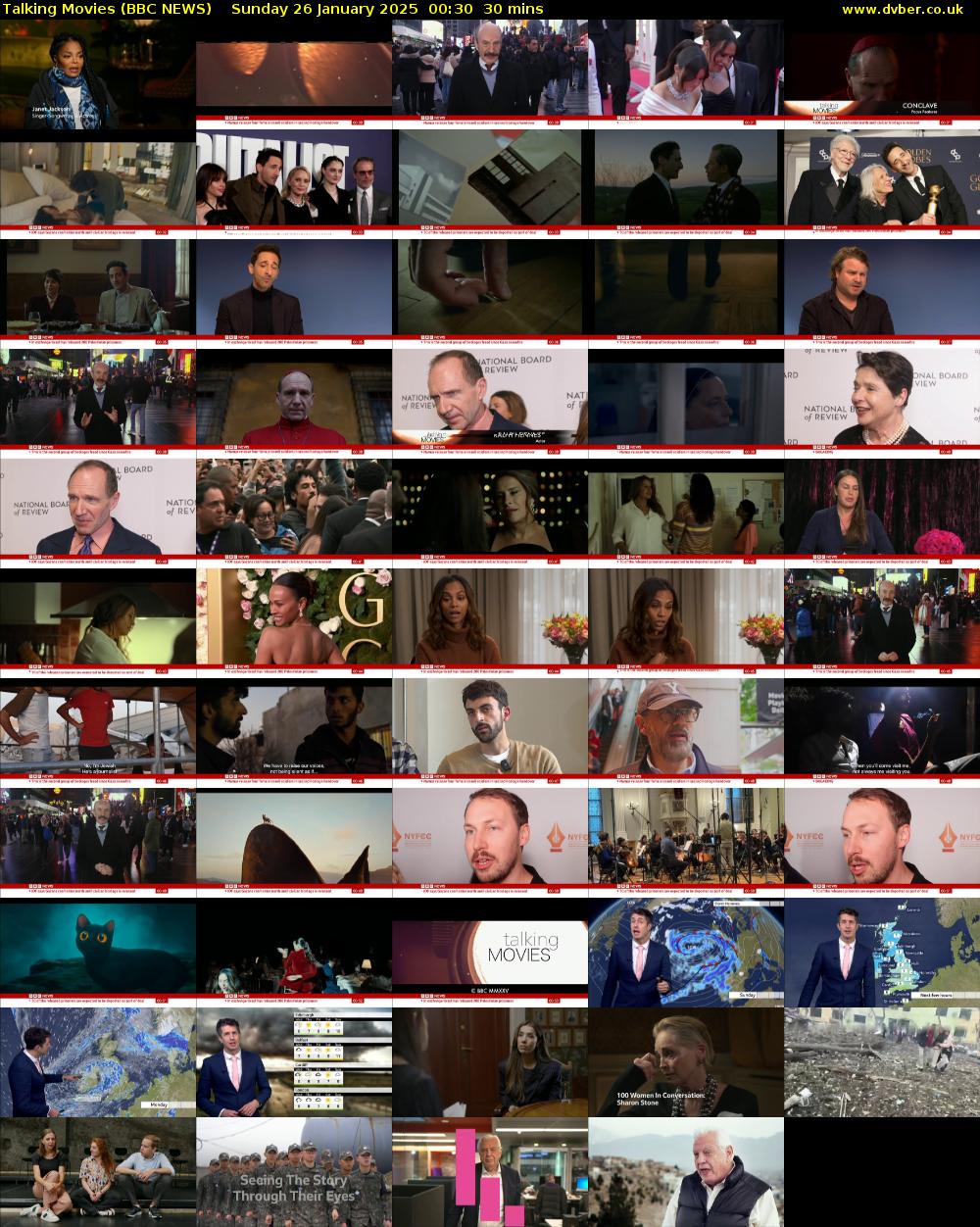 Talking Movies (BBC NEWS) Sunday 26 January 2025 00:30 - 01:00