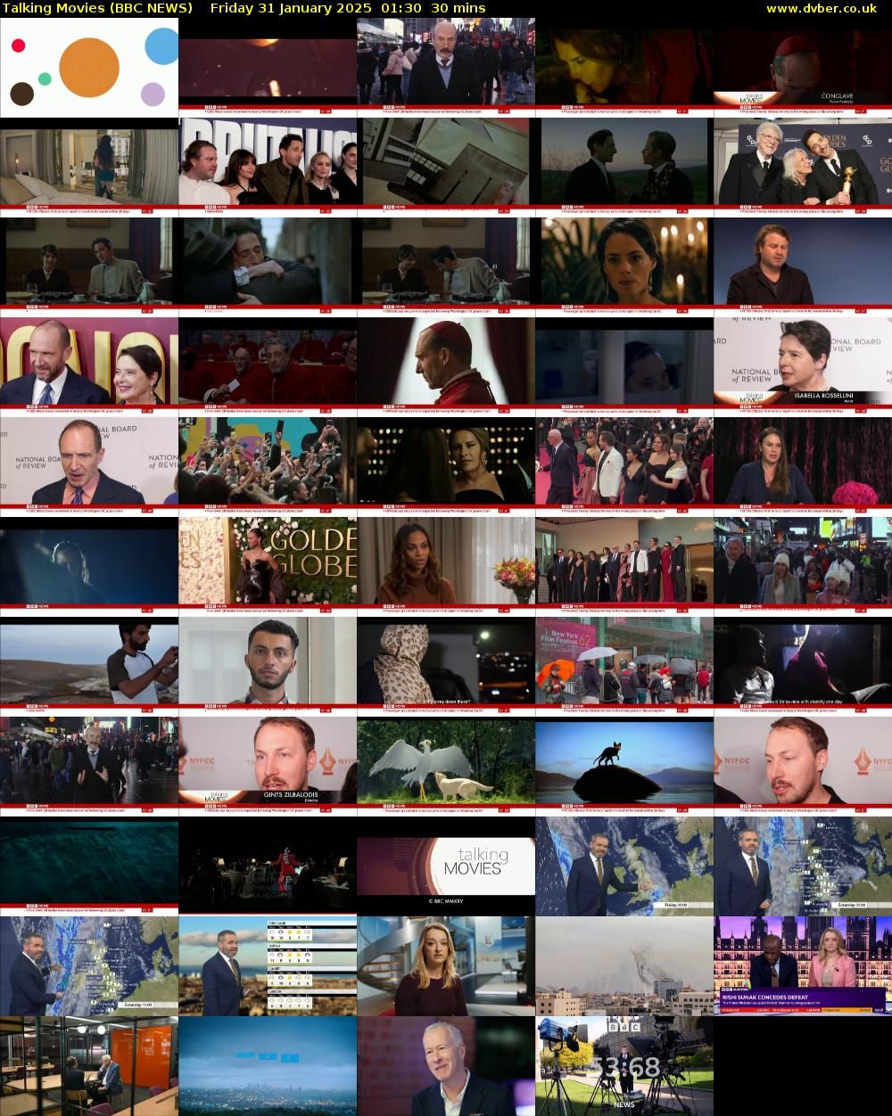 Talking Movies (BBC NEWS) Friday 31 January 2025 01:30 - 02:00