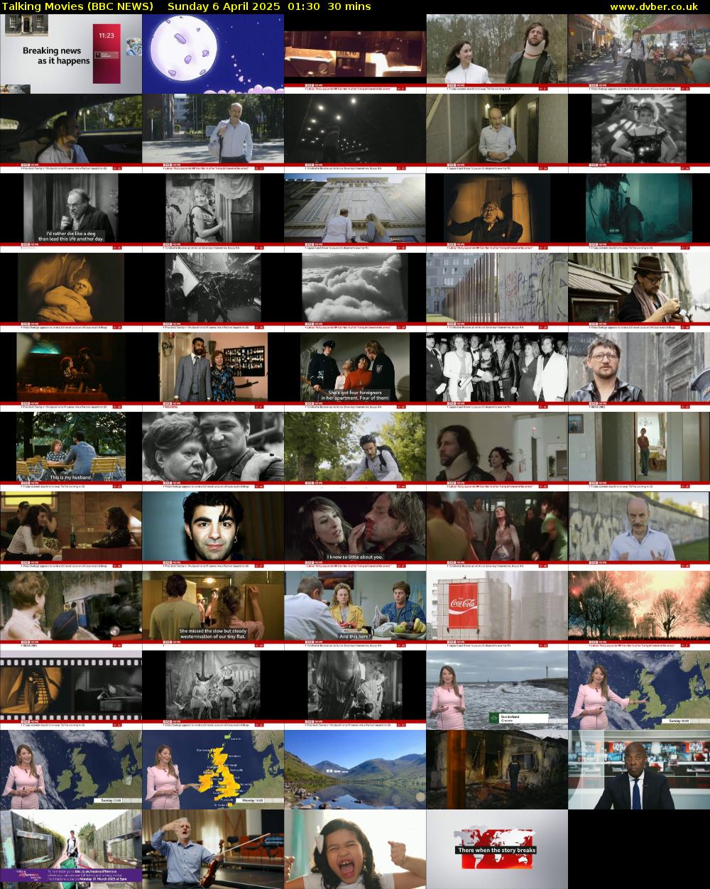 Talking Movies (BBC NEWS) Sunday 6 April 2025 01:30 - 02:00