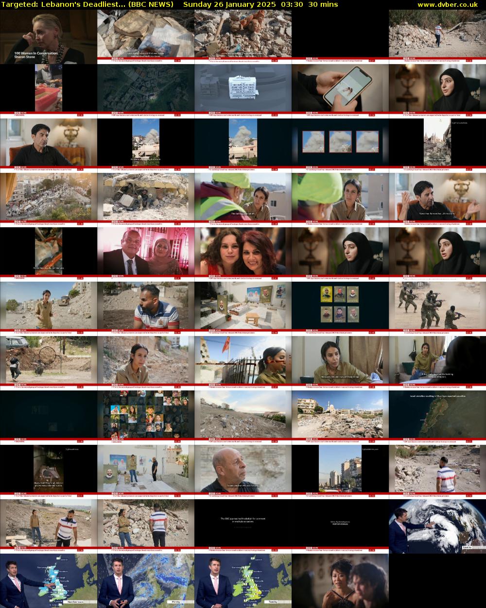 Targeted: Lebanon's Deadliest... (BBC NEWS) Sunday 26 January 2025 03:30 - 04:00