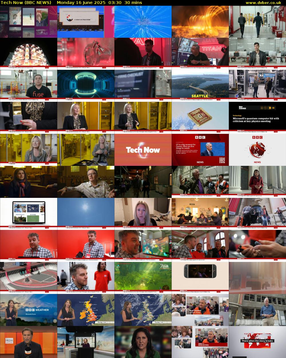 Tech Now (BBC NEWS) Monday 16 June 2025 03:30 - 04:00
