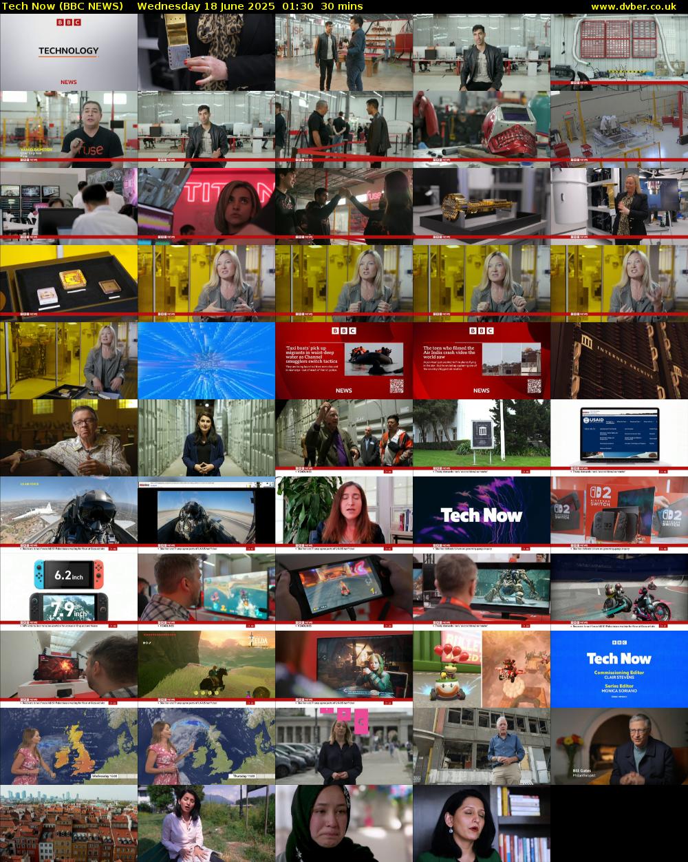 Tech Now (BBC NEWS) Wednesday 18 June 2025 01:30 - 02:00