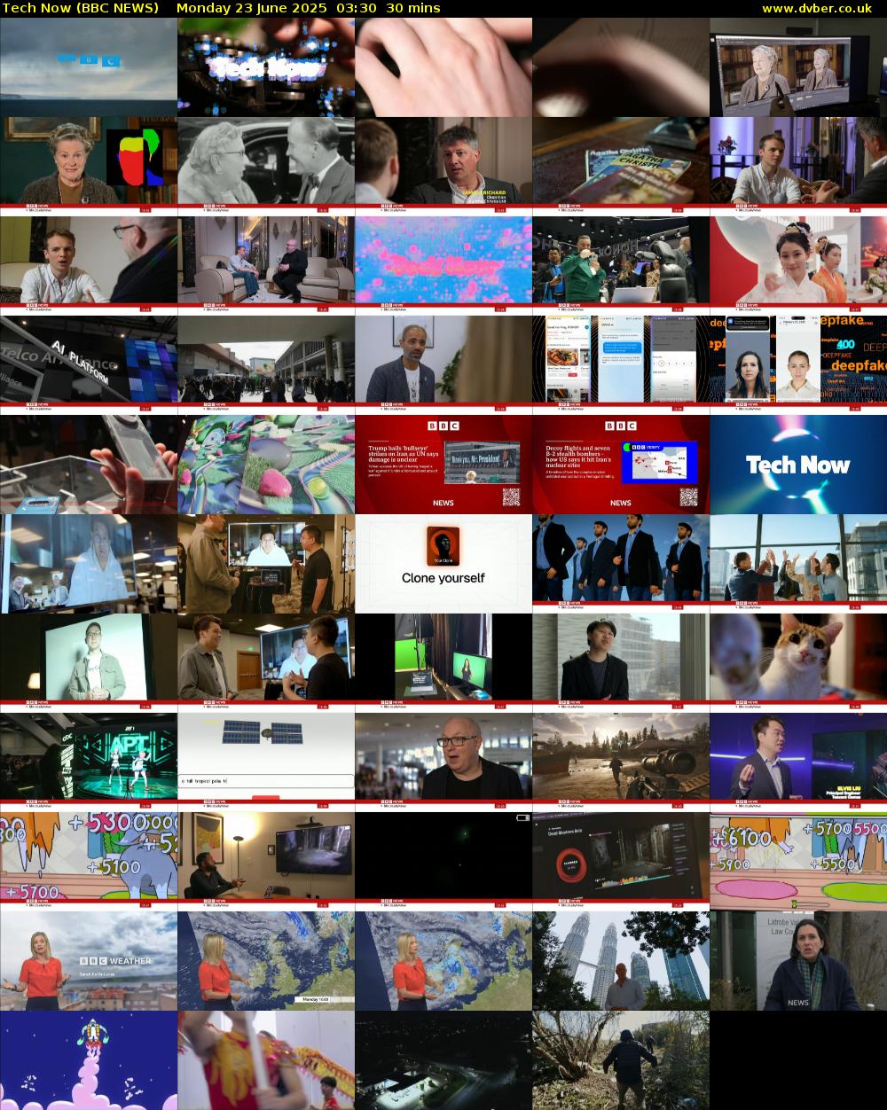 Tech Now (BBC NEWS) Monday 23 June 2025 03:30 - 04:00