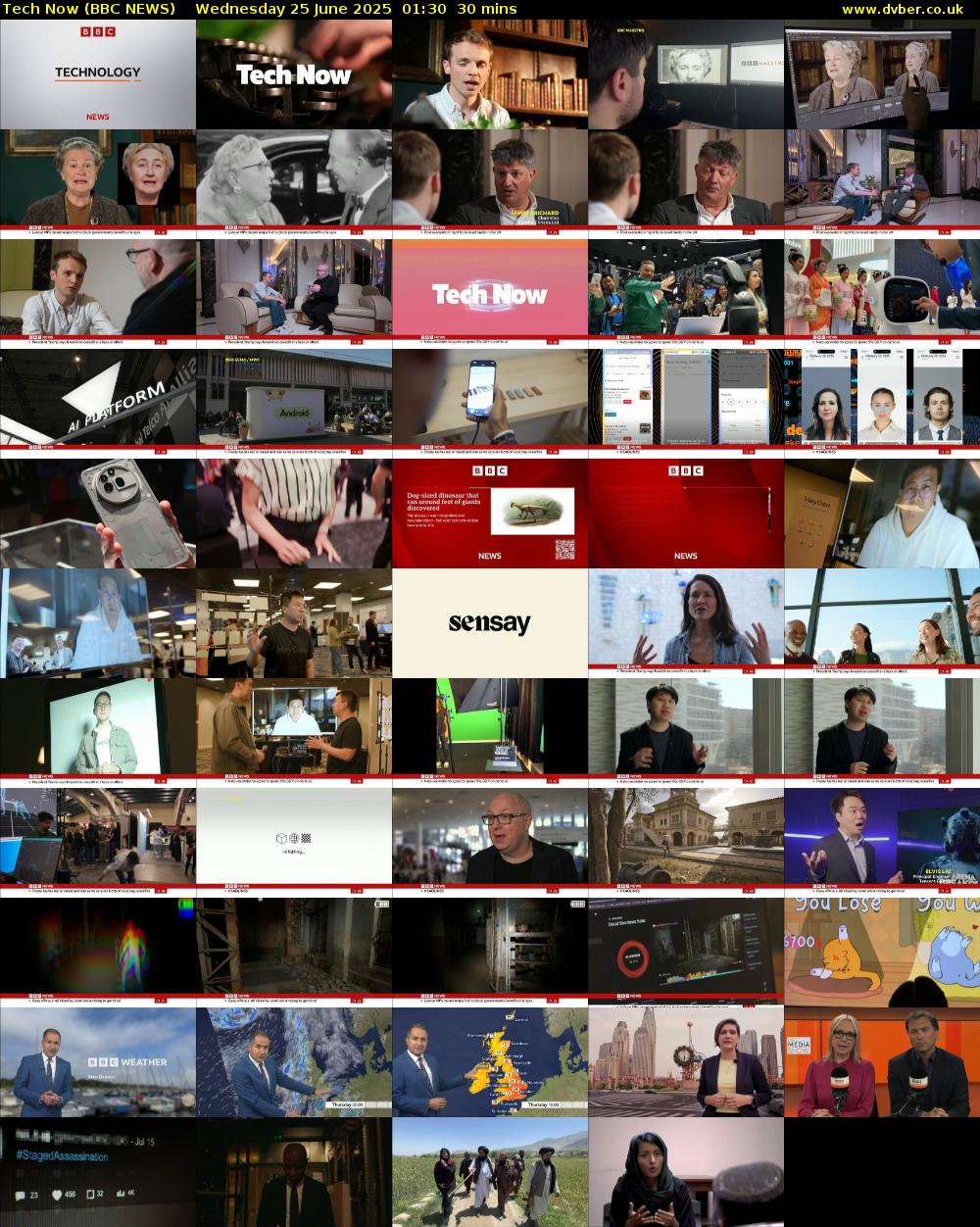 Tech Now (BBC NEWS) Wednesday 25 June 2025 01:30 - 02:00