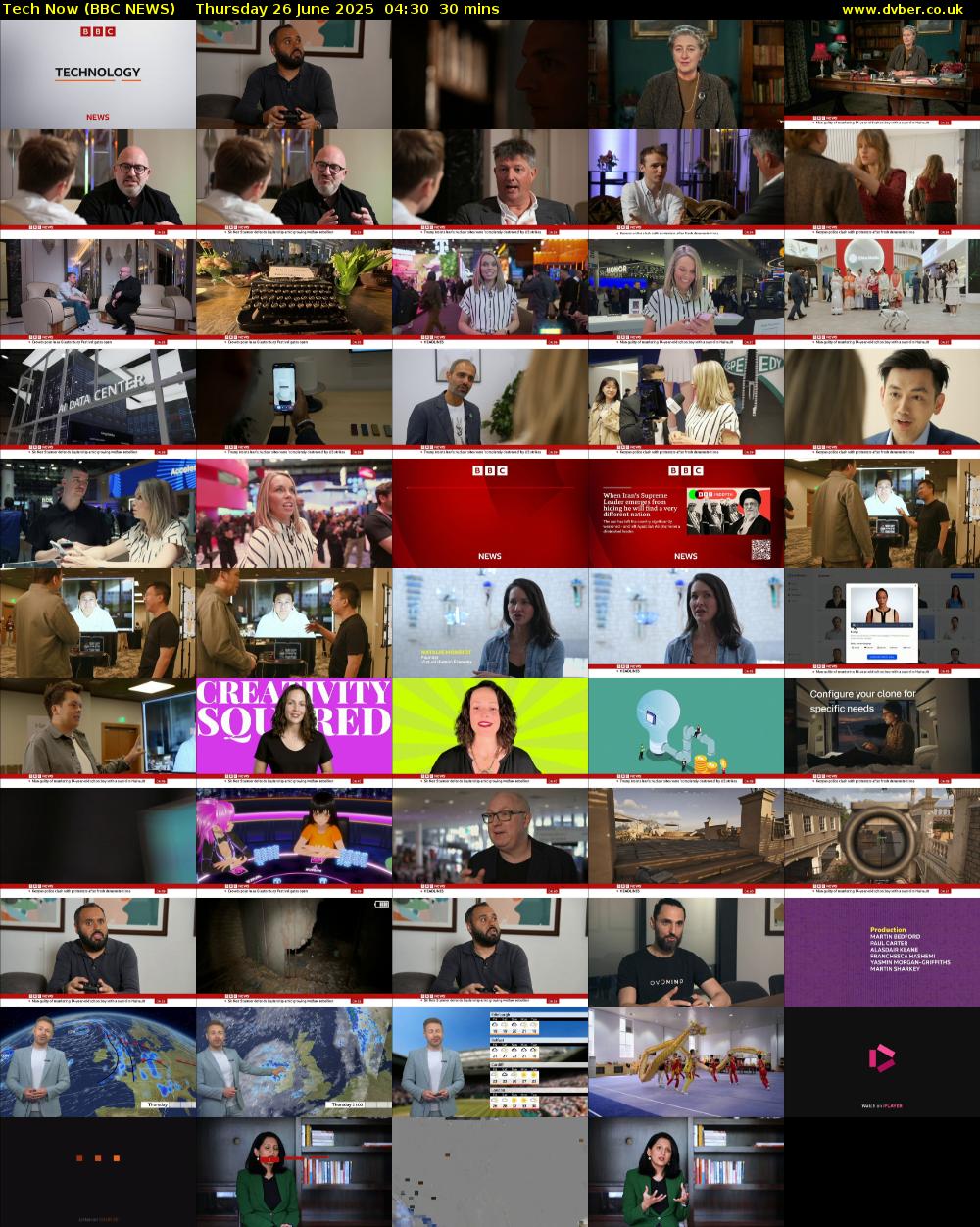 Tech Now (BBC NEWS) Thursday 26 June 2025 04:30 - 05:00