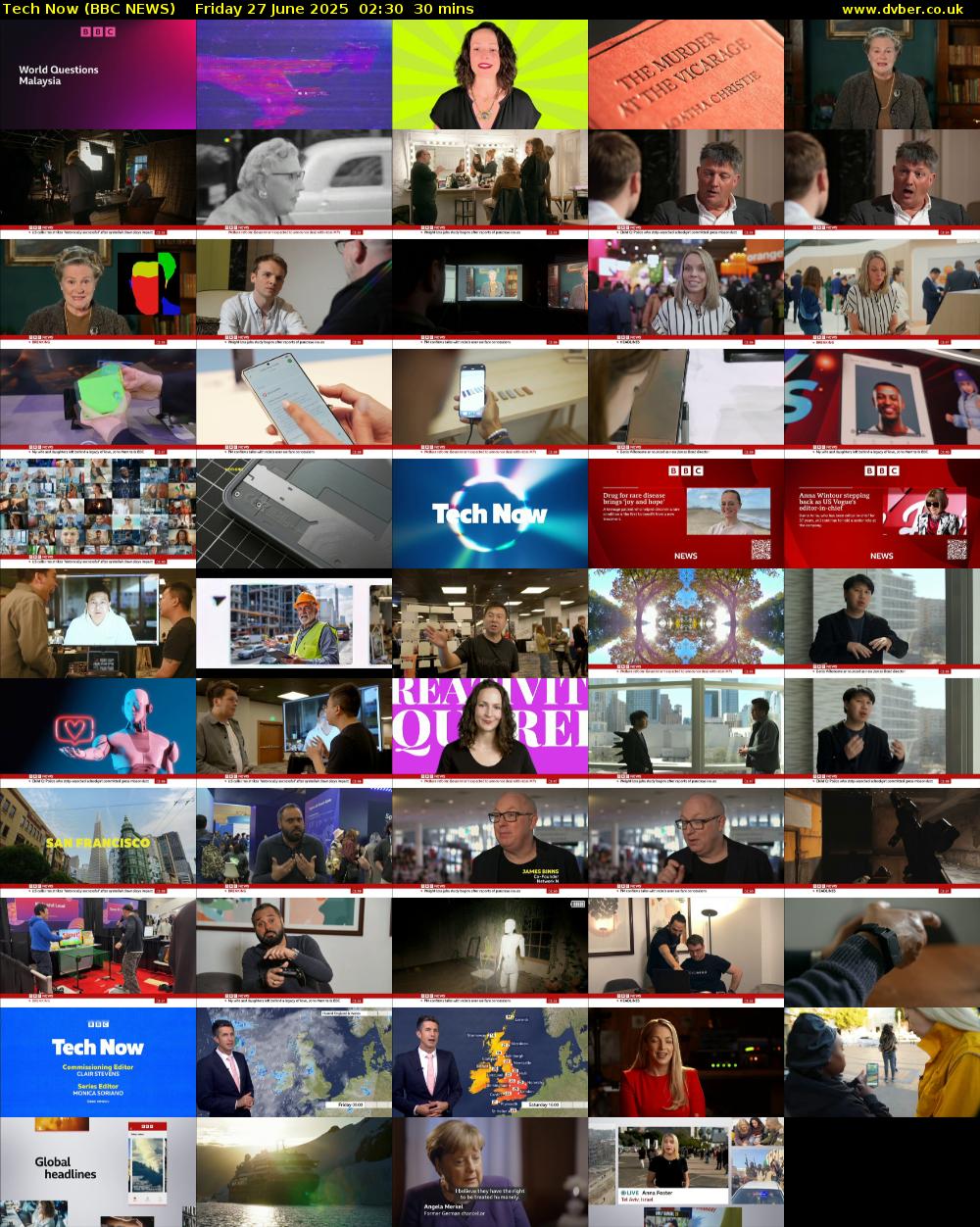 Tech Now (BBC NEWS) Friday 27 June 2025 02:30 - 03:00