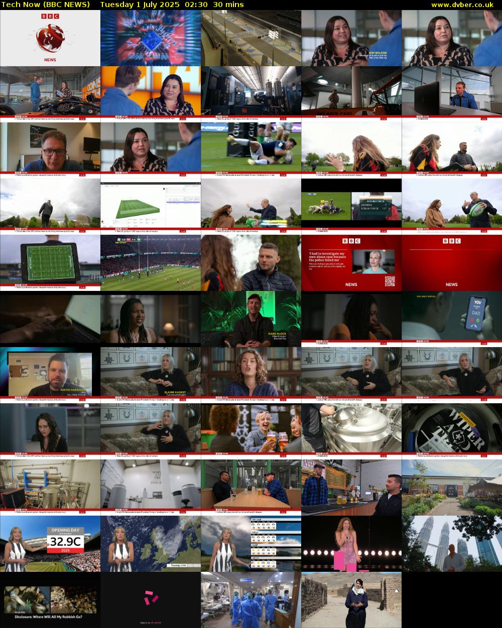 Tech Now (BBC NEWS) Tuesday 1 July 2025 02:30 - 03:00