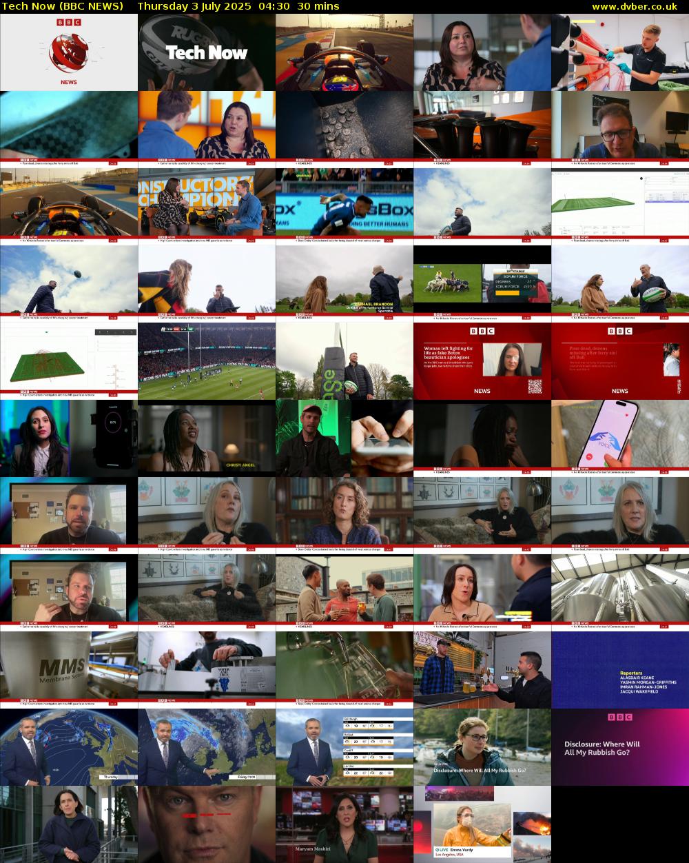 Tech Now (BBC NEWS) Thursday 3 July 2025 04:30 - 05:00