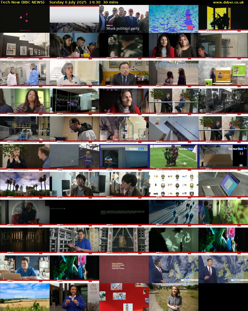 Tech Now (BBC NEWS) Sunday 6 July 2025 14:30 - 15:00