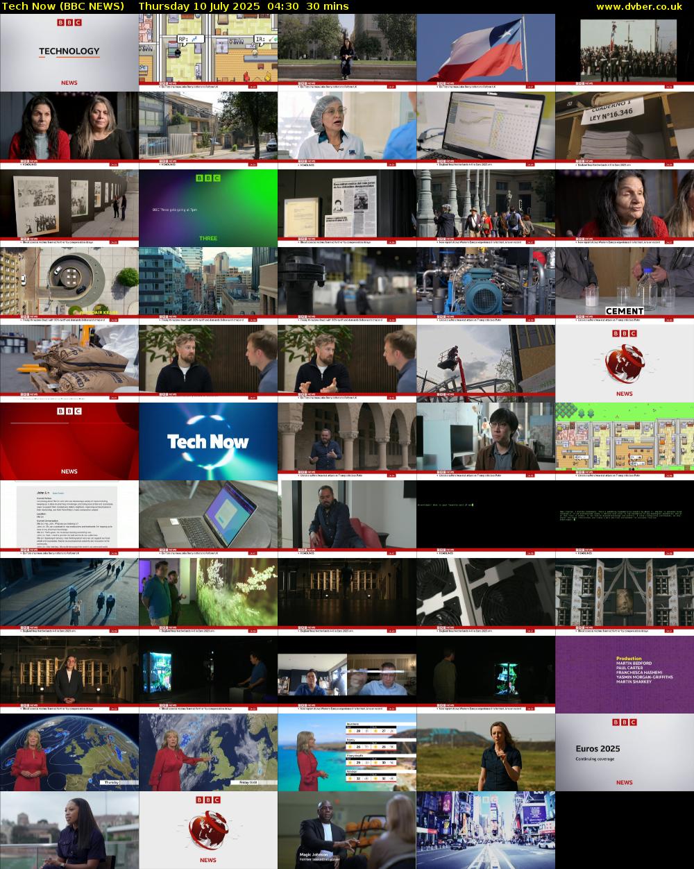 Tech Now (BBC NEWS) Thursday 10 July 2025 04:30 - 05:00
