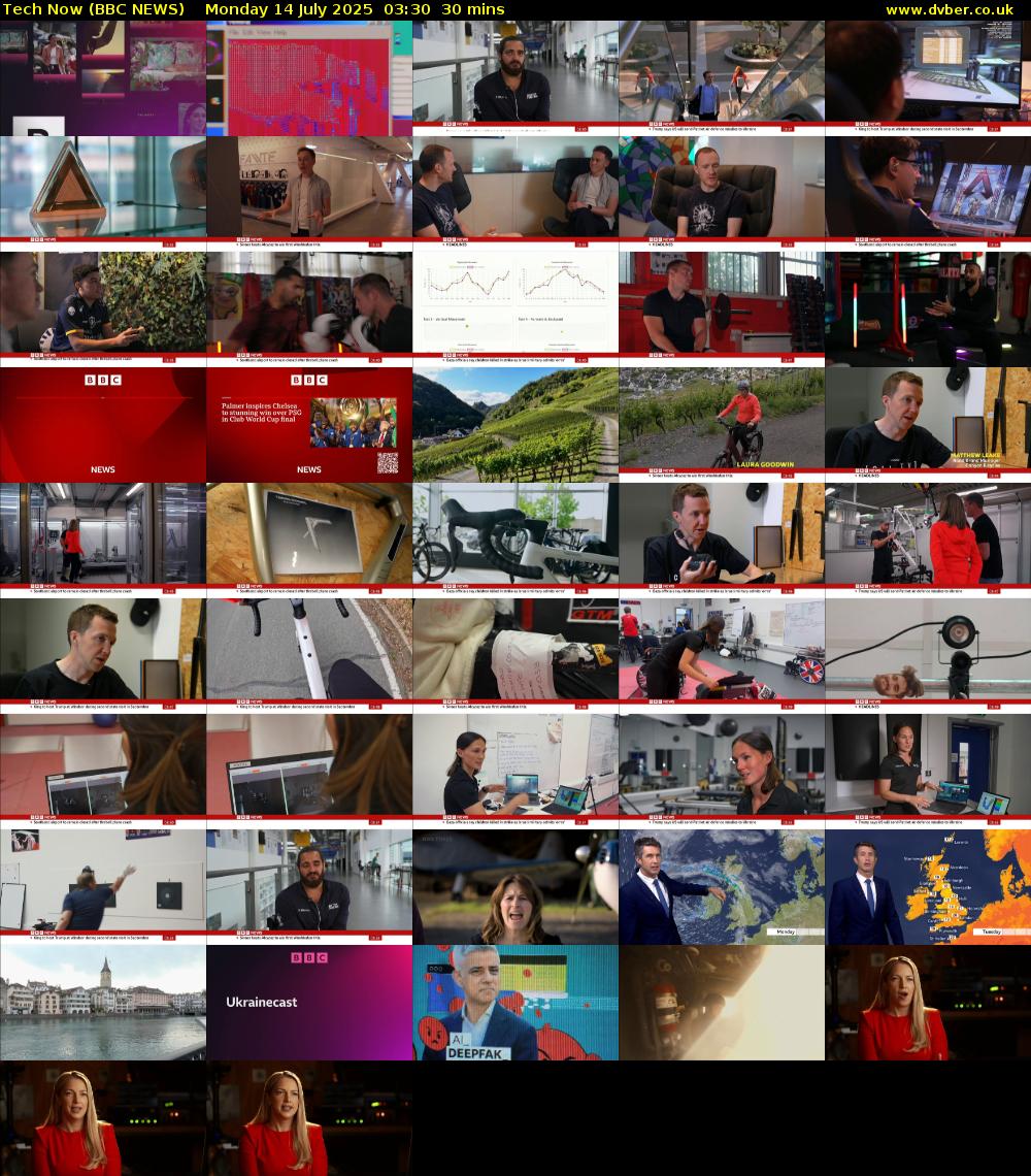 Tech Now (BBC NEWS) Monday 14 July 2025 03:30 - 04:00