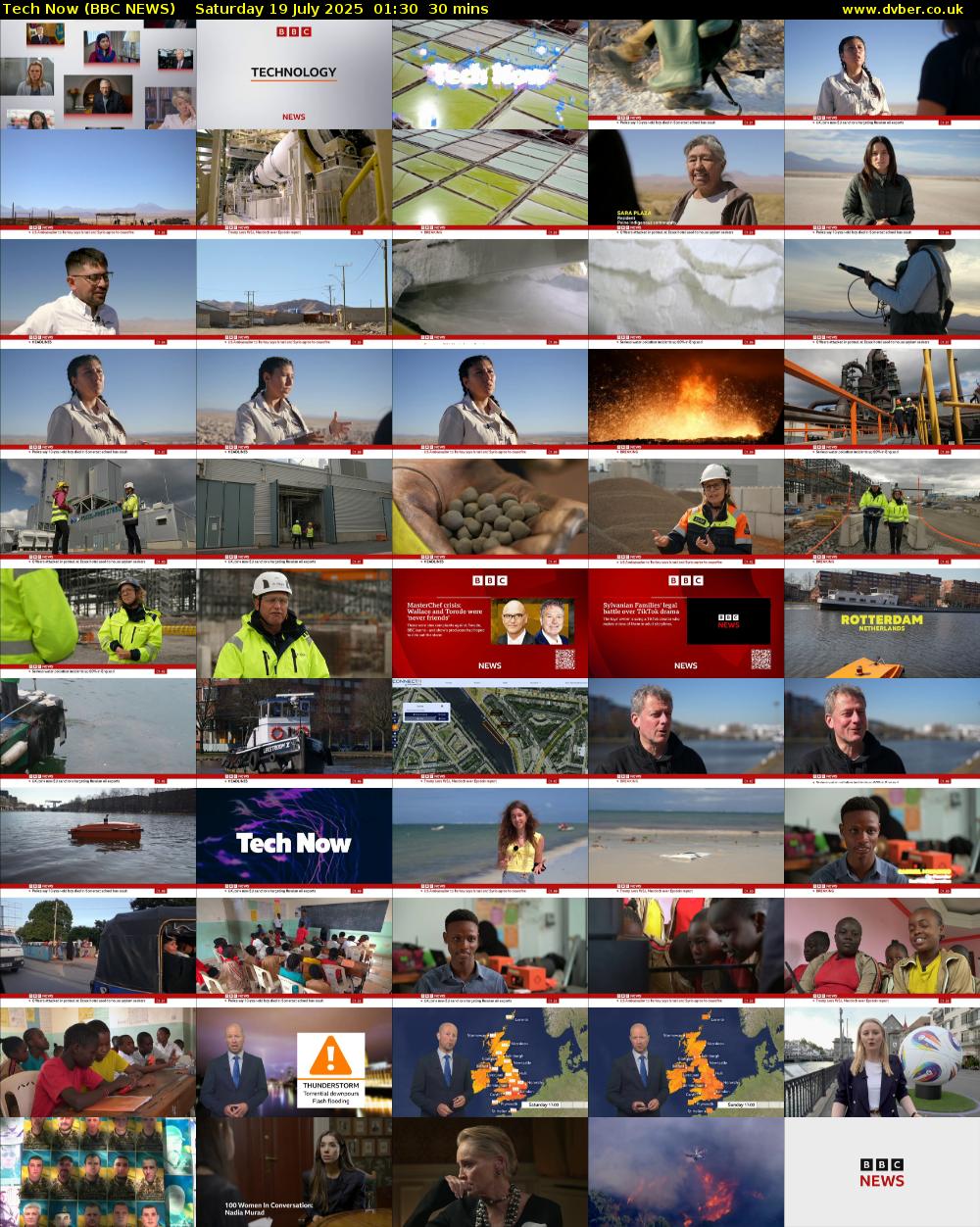 Tech Now (BBC NEWS) Saturday 19 July 2025 01:30 - 02:00