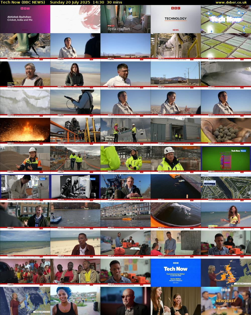 Tech Now (BBC NEWS) Sunday 20 July 2025 14:30 - 15:00