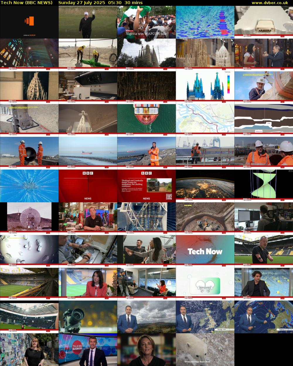 Tech Now (BBC NEWS) Sunday 27 July 2025 05:30 - 06:00