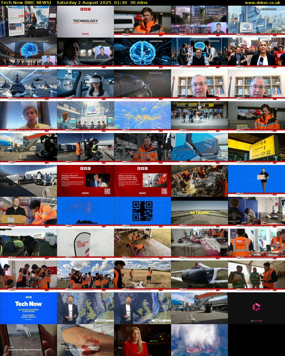 Tech Now (BBC NEWS) Saturday 2 August 2025 01:30 - 02:00