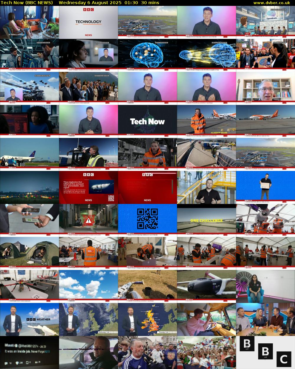 Tech Now (BBC NEWS) Wednesday 6 August 2025 01:30 - 02:00
