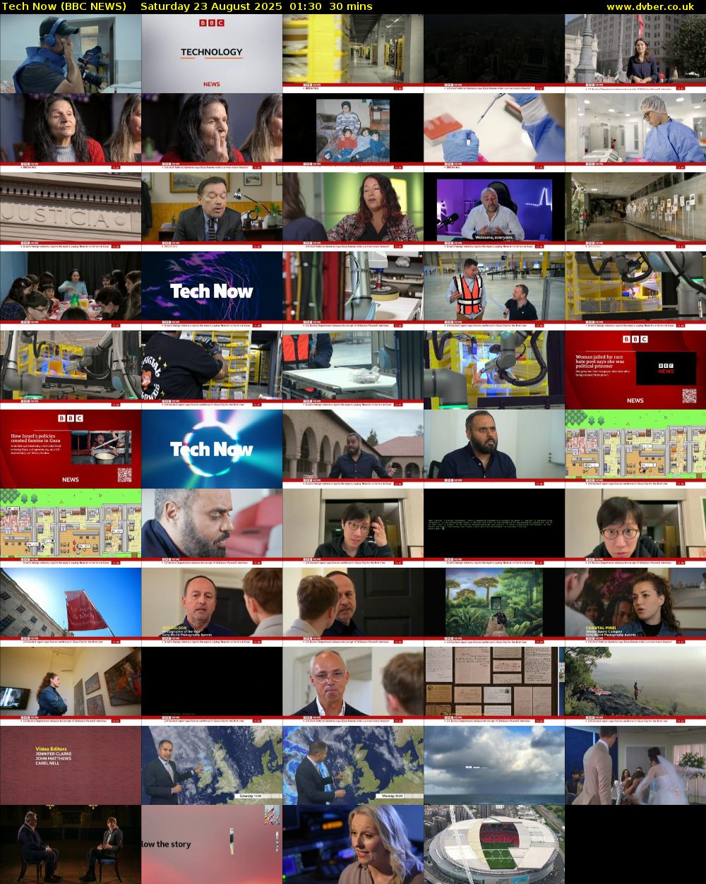 Tech Now (BBC NEWS) Saturday 23 August 2025 01:30 - 02:00