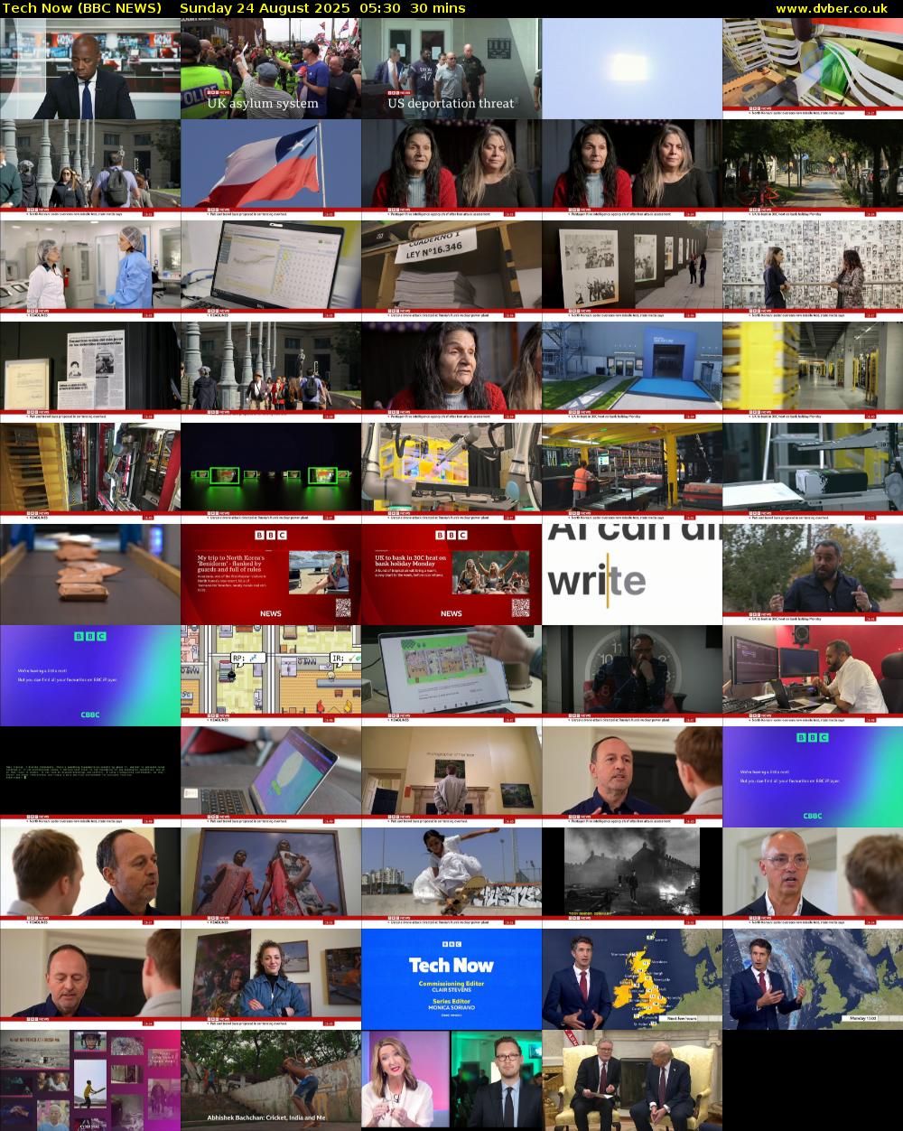 Tech Now (BBC NEWS) Sunday 24 August 2025 05:30 - 06:00