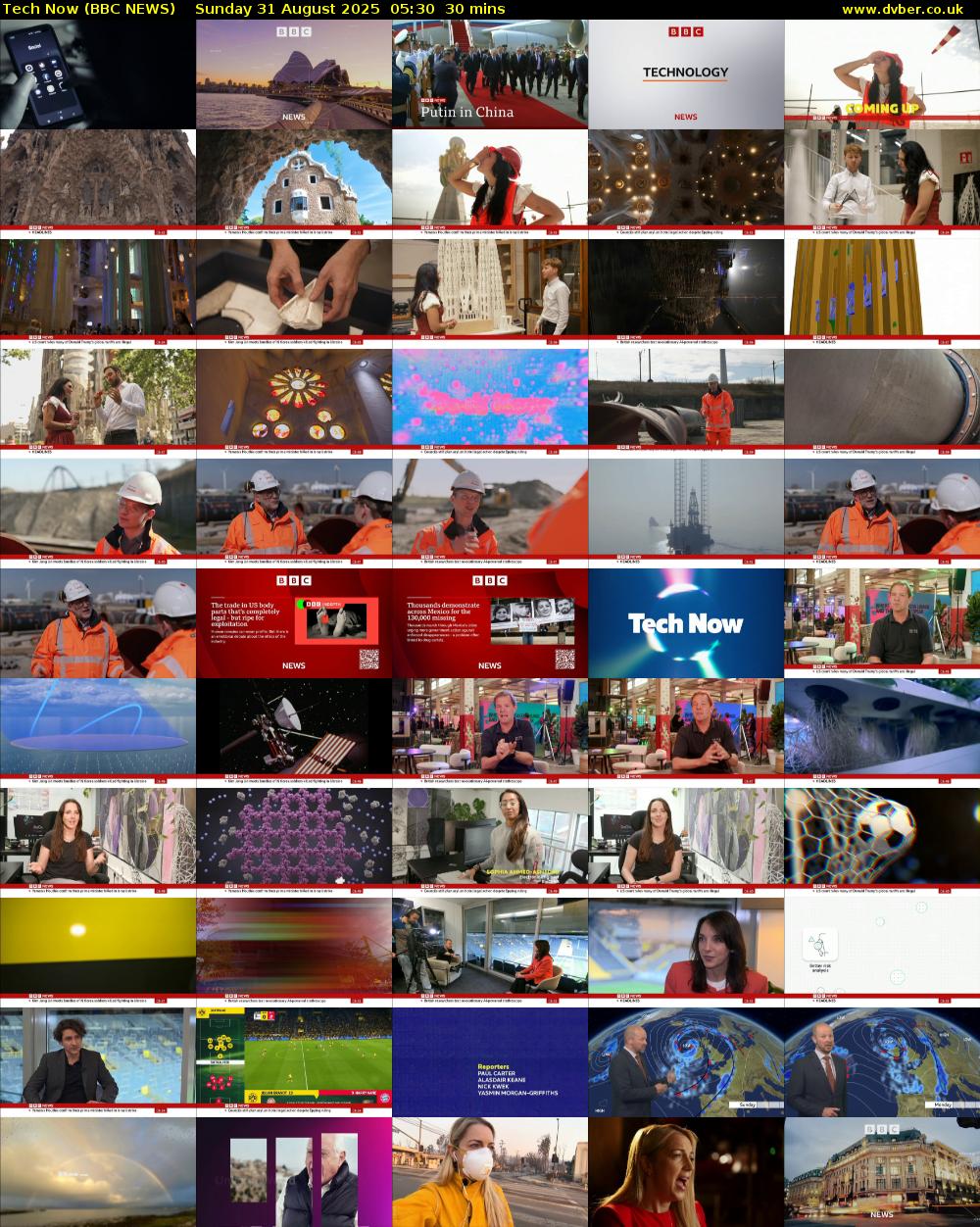Tech Now (BBC NEWS) Sunday 31 August 2025 05:30 - 06:00