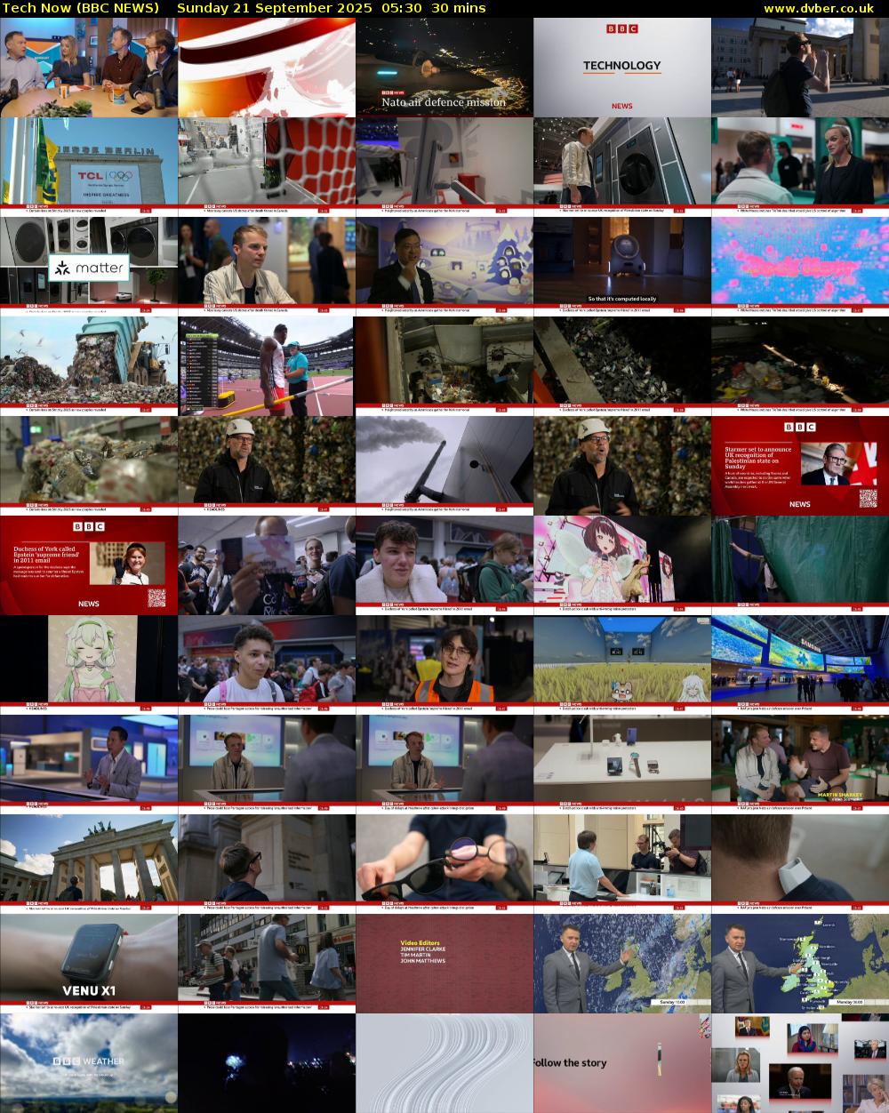 Tech Now (BBC NEWS) Sunday 21 September 2025 05:30 - 06:00