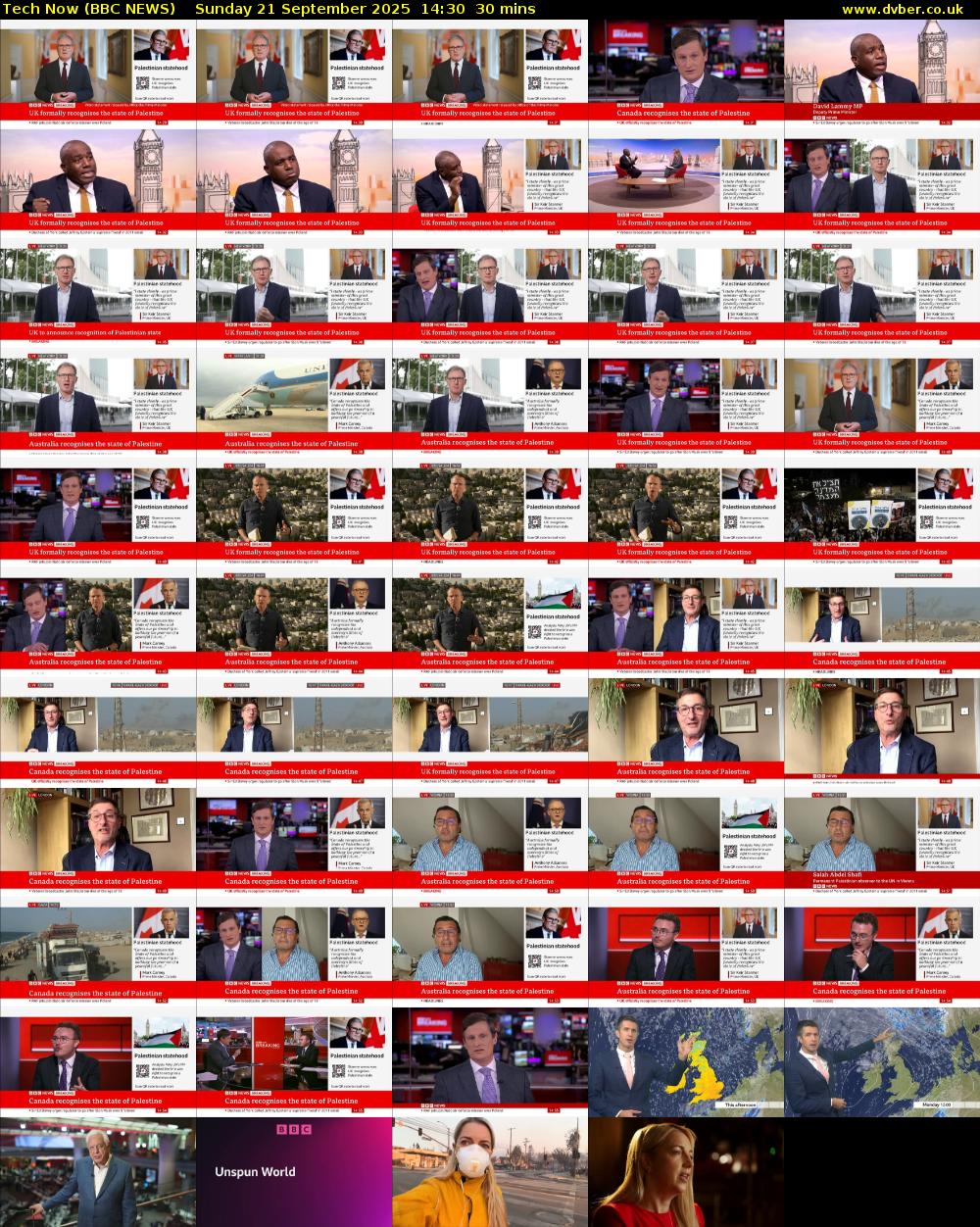 Tech Now (BBC NEWS) Sunday 21 September 2025 14:30 - 15:00