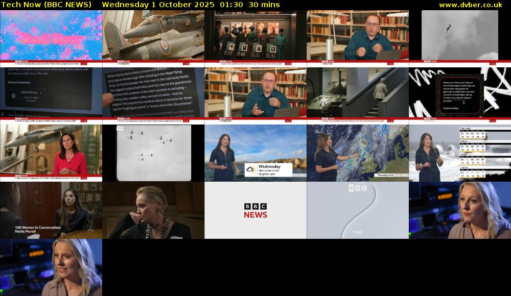 Tech Now (BBC NEWS) Wednesday 1 October 2025 01:30 - 02:00