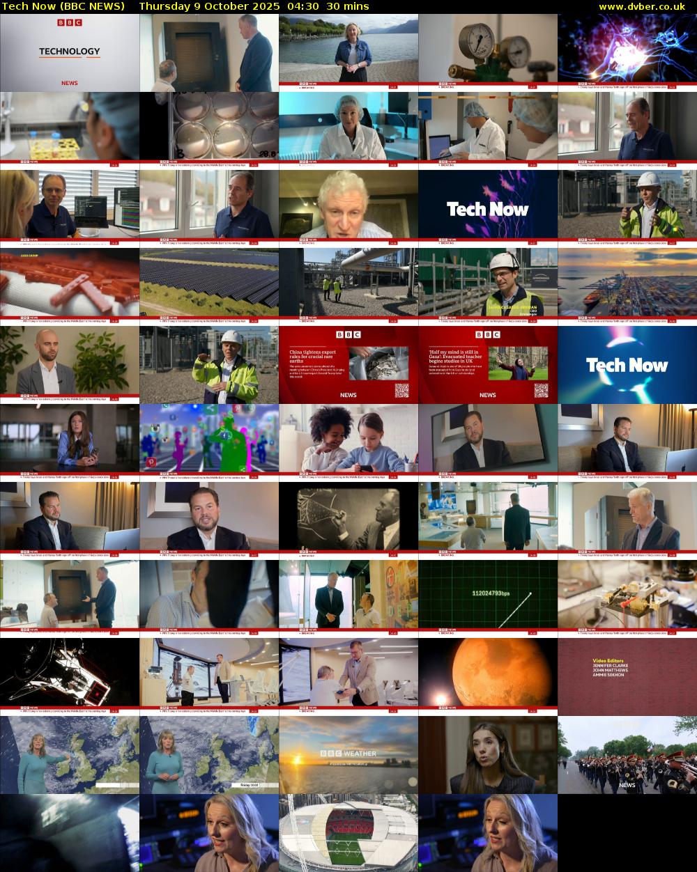 Tech Now (BBC NEWS) Thursday 9 October 2025 04:30 - 05:00
