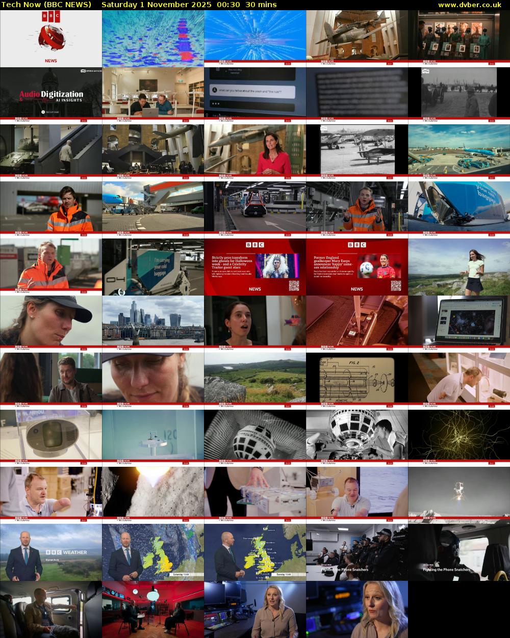 Tech Now (BBC NEWS) Saturday 1 November 2025 00:30 - 01:00