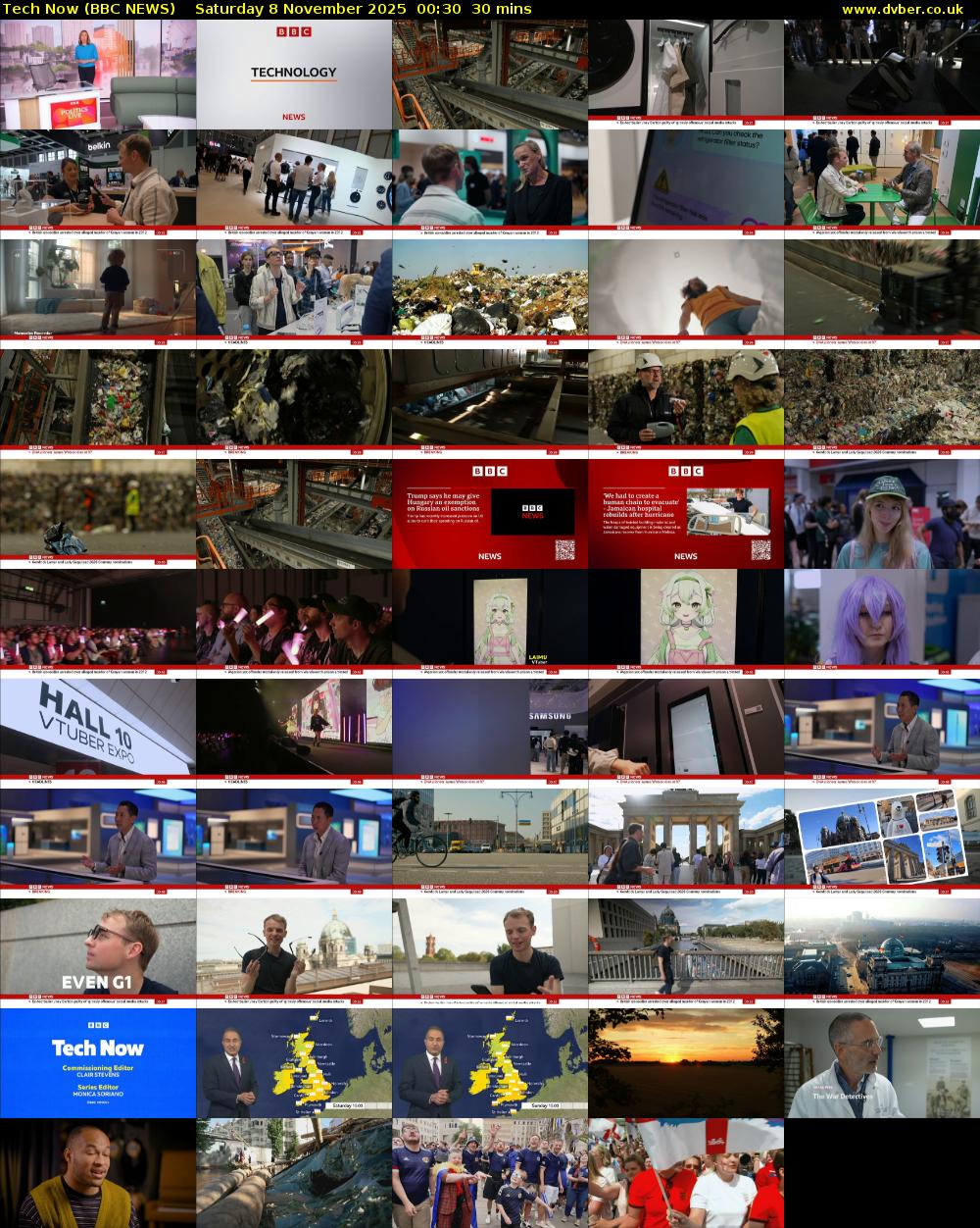 Tech Now (BBC NEWS) Saturday 8 November 2025 00:30 - 01:00