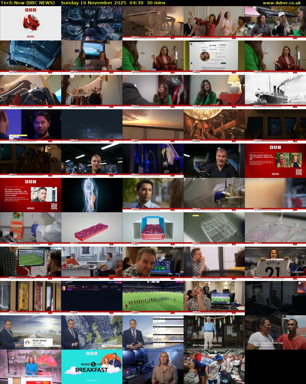 Tech Now (BBC NEWS) Sunday 16 November 2025 04:30 - 05:00