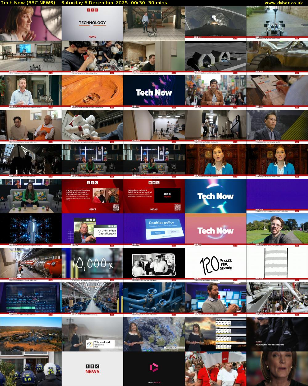 Tech Now (BBC NEWS) Saturday 6 December 2025 00:30 - 01:00