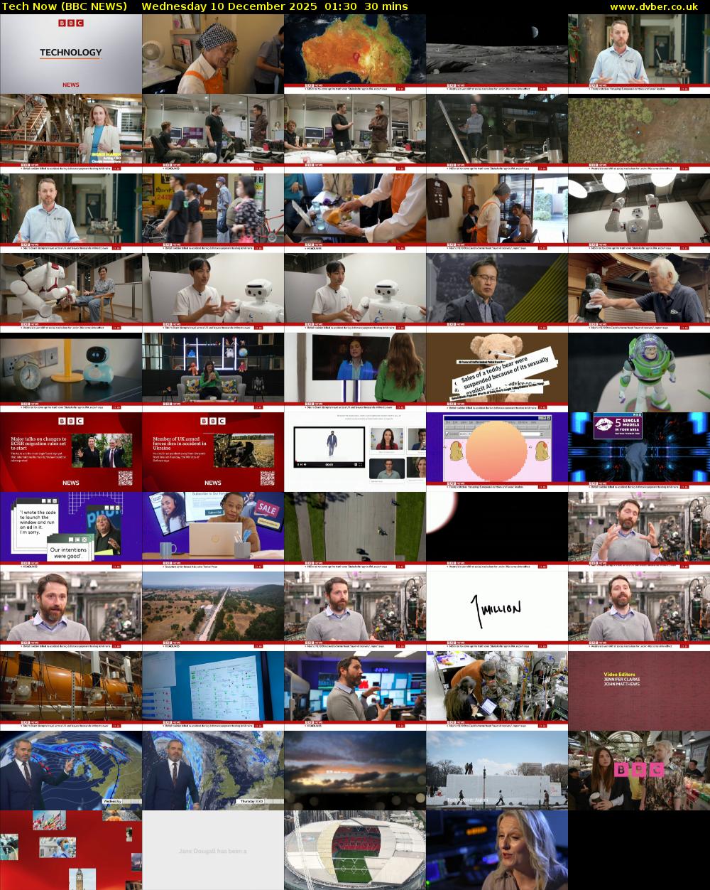 Tech Now (BBC NEWS) Wednesday 10 December 2025 01:30 - 02:00