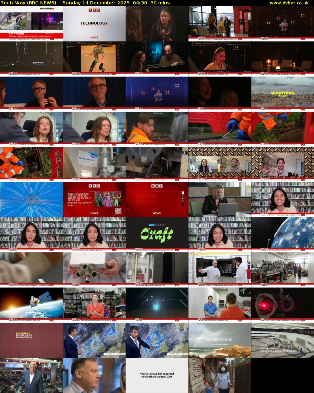 Tech Now (BBC NEWS) Sunday 14 December 2025 04:30 - 05:00