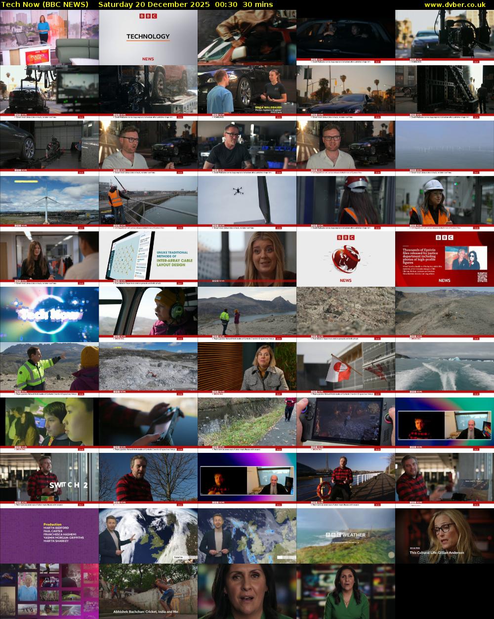 Tech Now (BBC NEWS) Saturday 20 December 2025 00:30 - 01:00