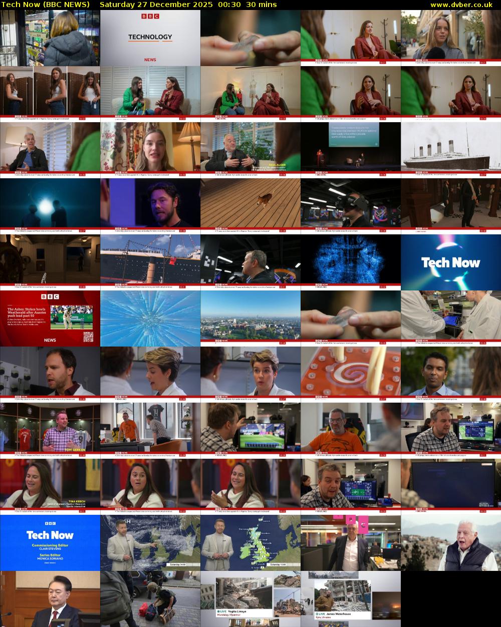 Tech Now (BBC NEWS) Saturday 27 December 2025 00:30 - 01:00