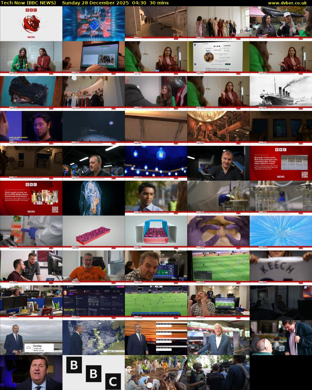 Tech Now (BBC NEWS) Sunday 28 December 2025 04:30 - 05:00